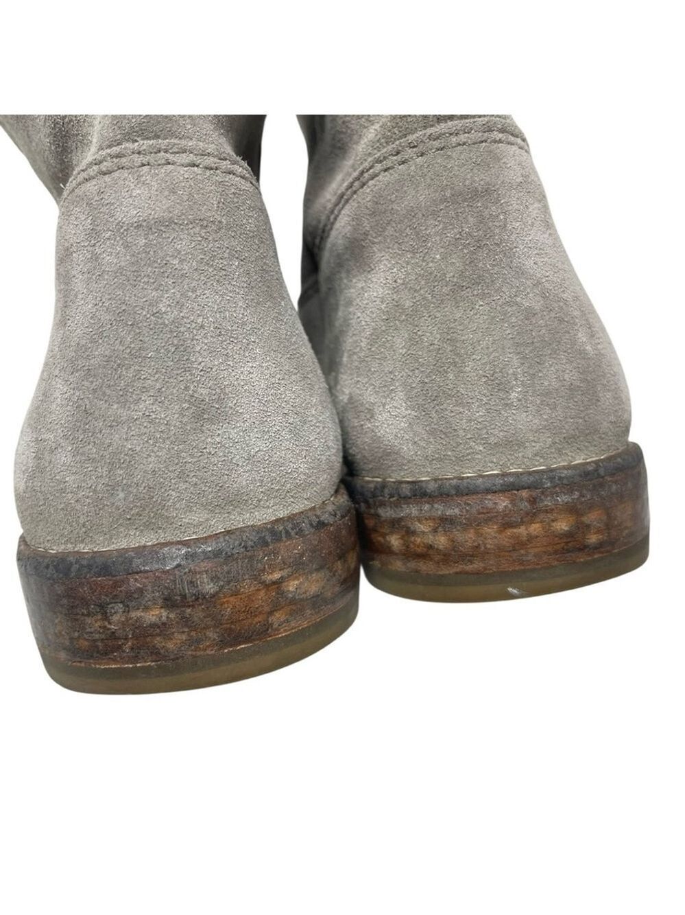 * Isabel Marant Etoile Crisi Slouchy Western Taupe Suede Boots Size 36 - Picture 12 of 14